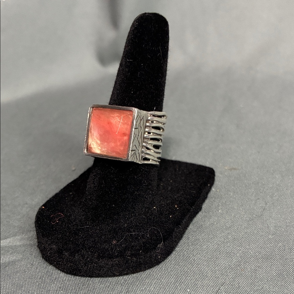 Silpada Silver Ring with rose quartz  Stone
